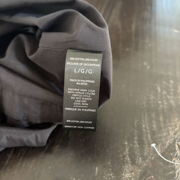 Natori Dress Womens Size Large Techno Poplin Dress Midi Black Chic Pockets - Picture 8 of 8